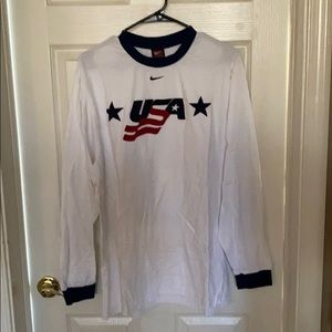 Nike USA hockey long sleeve tee shirt